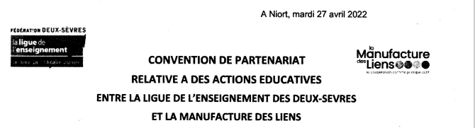 Signature d’une convention cadre triennale avec la Ligue de l’Enseignement des Deux-Sèvres
